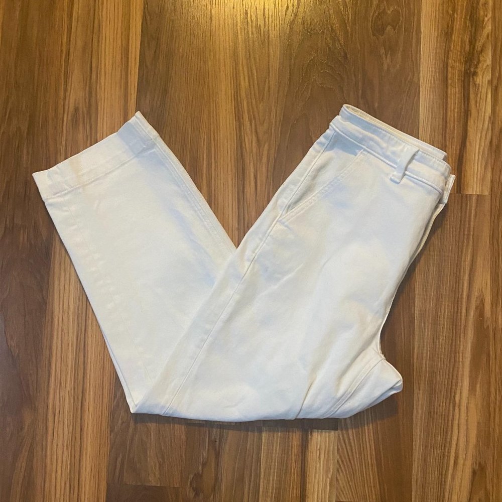 Everlane White Bone Straight Leg Crop Short 6